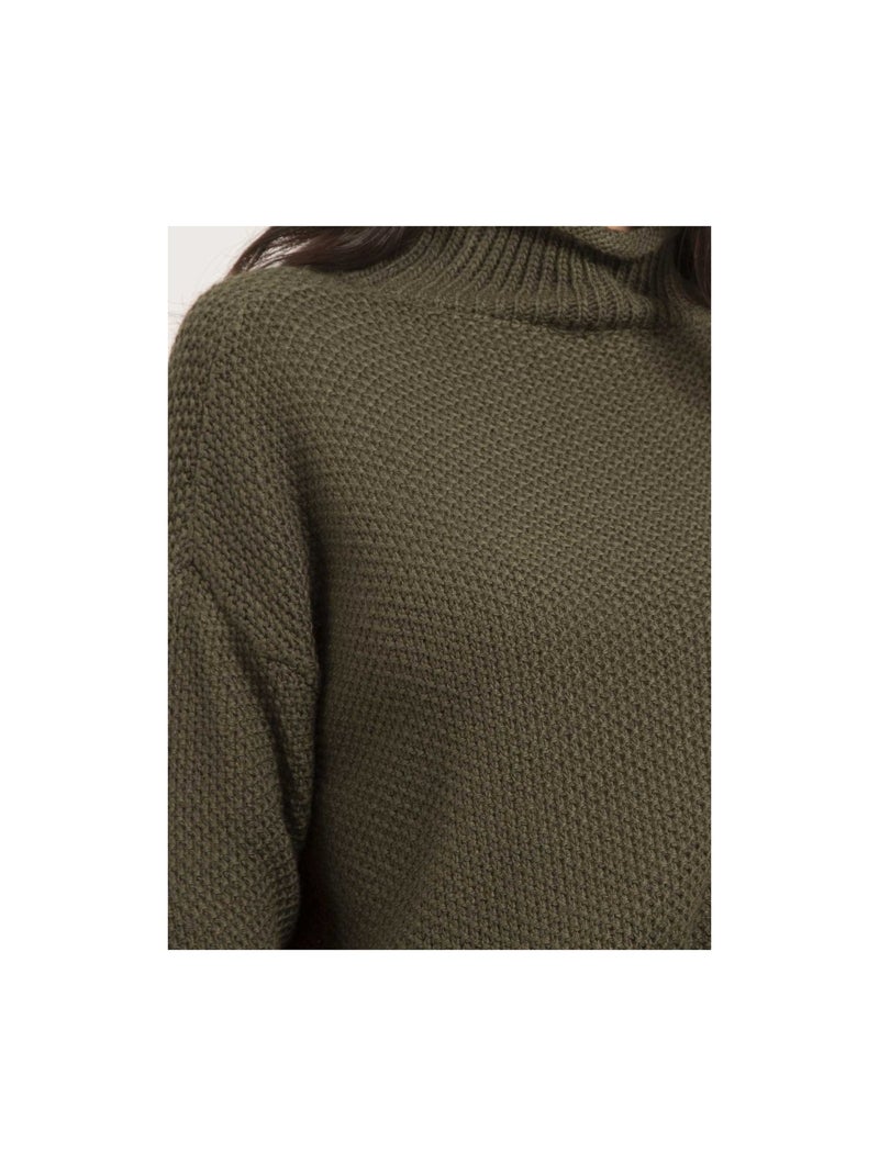 Pull col montant KIANTY Kaki - Kiabi