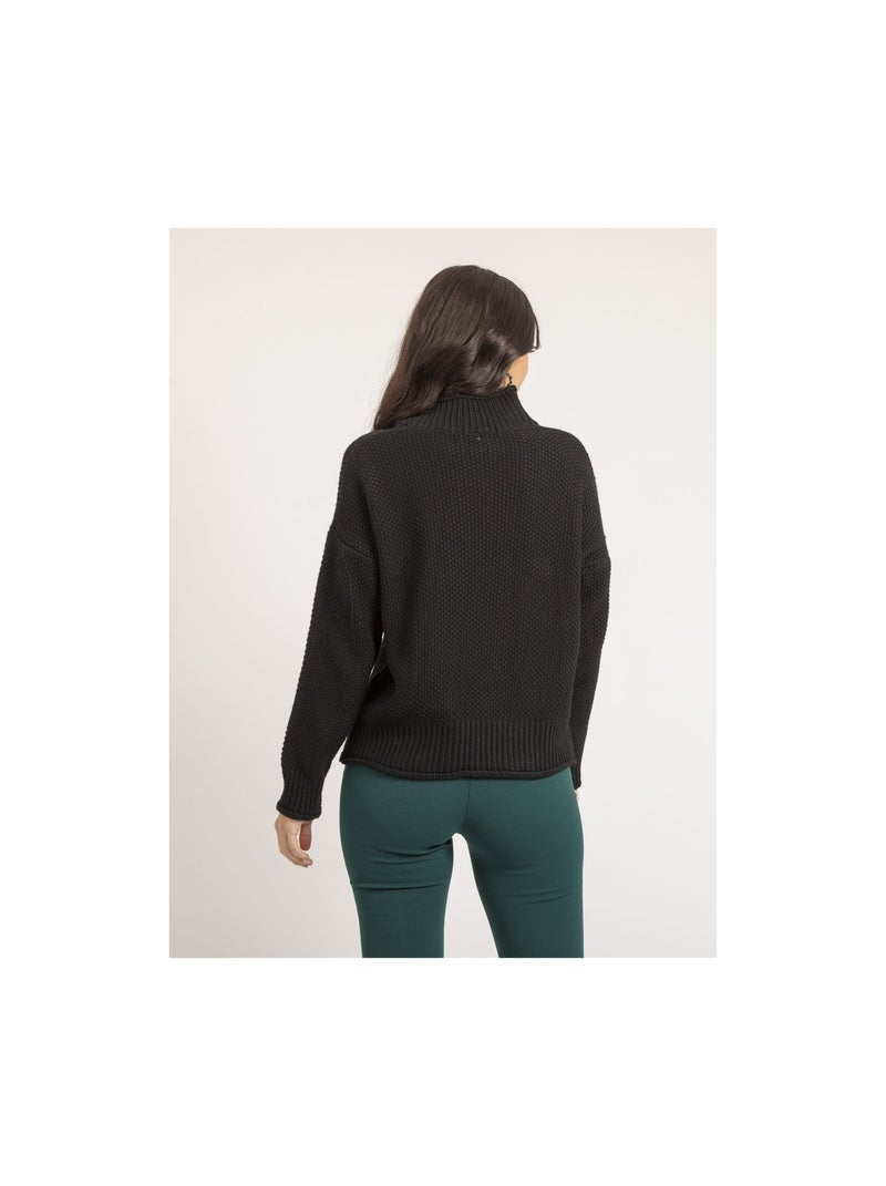 Pull col montant KIANTY Noir - Kiabi