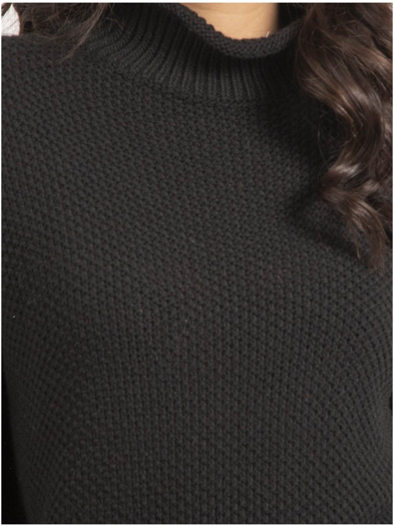 Pull col montant KIANTY Noir - Kiabi