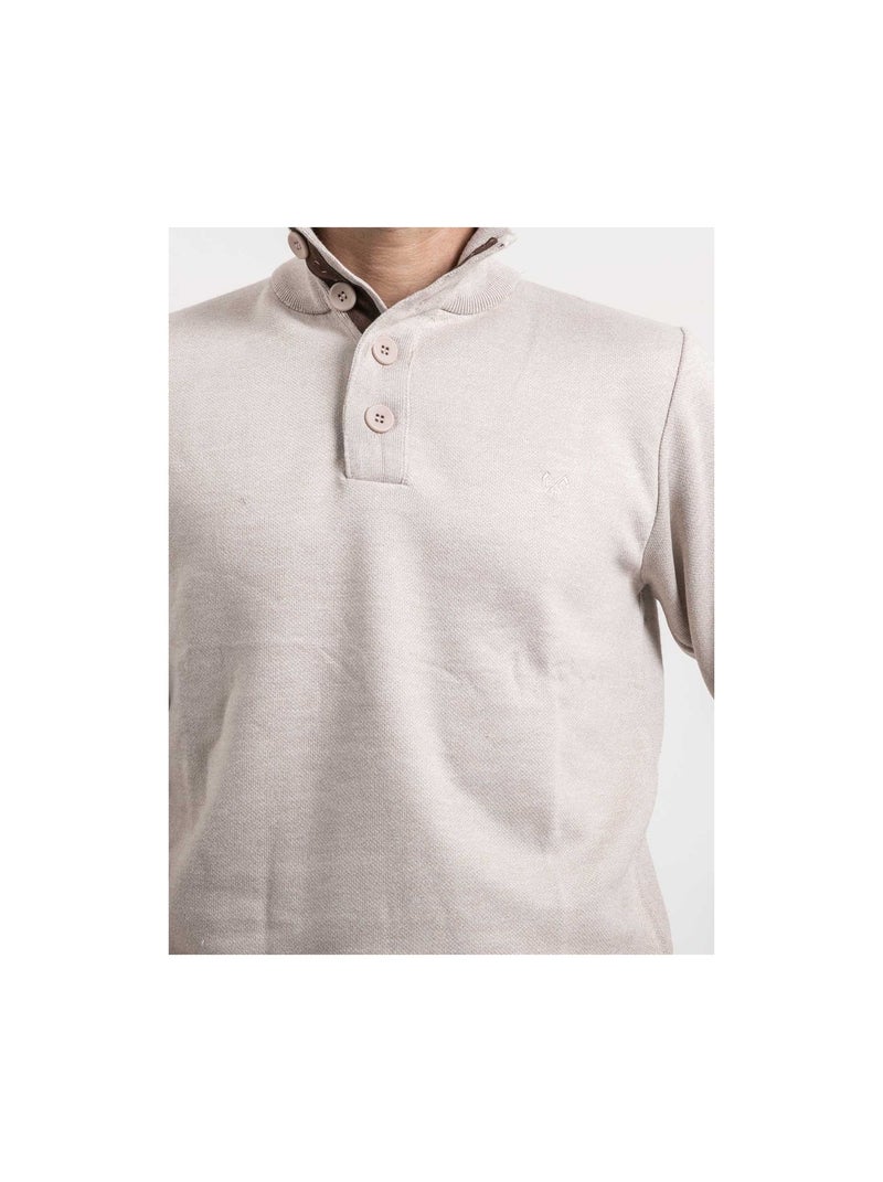 Pull col montant LABERVIL Beige - Kiabi
