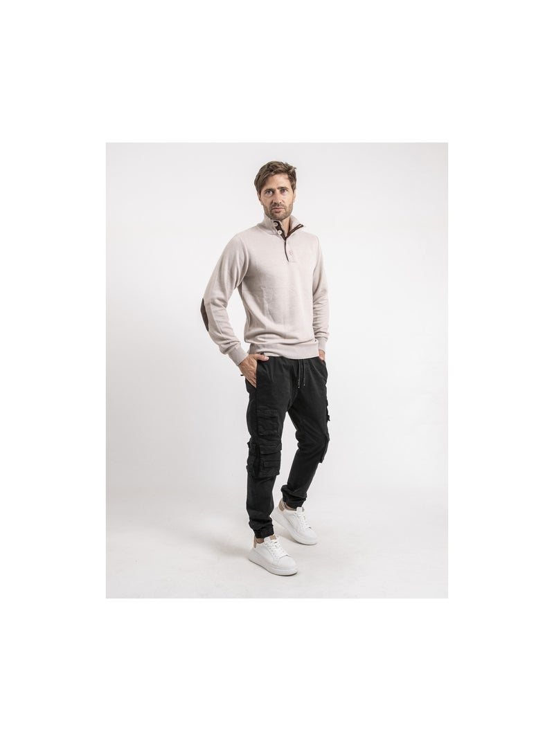 Pull col montant LABERVIL Beige - Kiabi