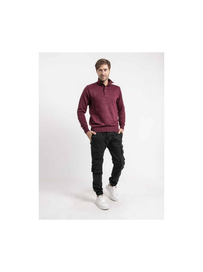 Pull col montant LABERVIL Bordeaux - Kiabi