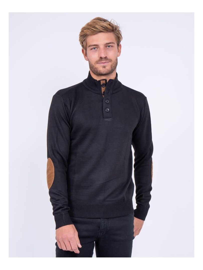 Pull col montant LABERVIL Noir - Kiabi