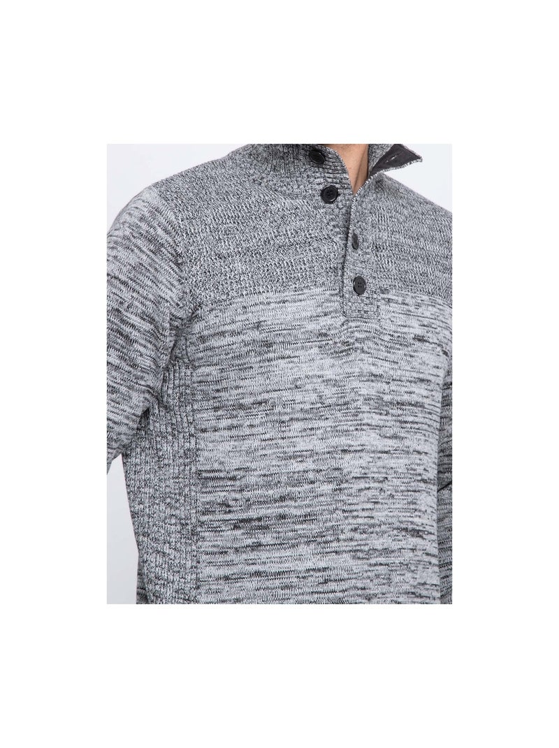 Pull col montant LAOSHEN Gris foncé - Kiabi