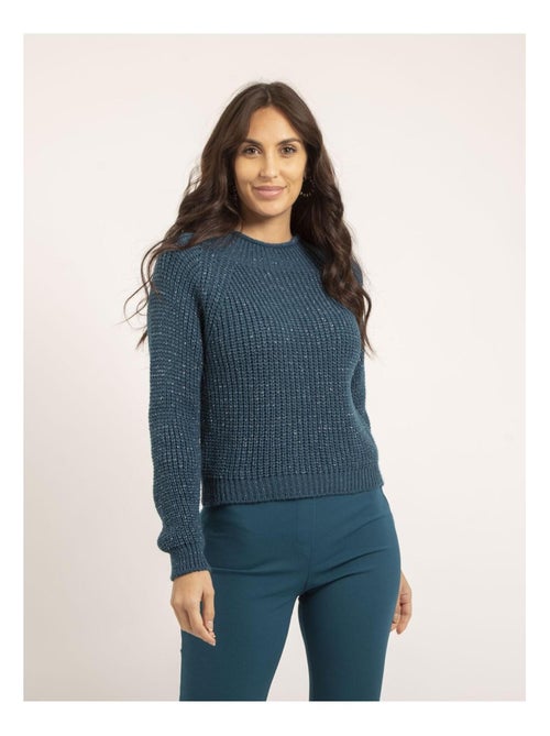 Pull col montant lurex KAMPALA - Kiabi