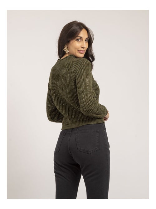 Pull col montant lurex KAMPALA - Kiabi