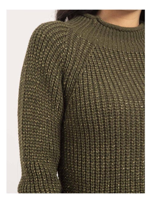 Pull col montant lurex KAMPALA - Kiabi