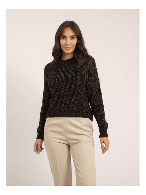 Pull col montant lurex KAMPALA - Kiabi