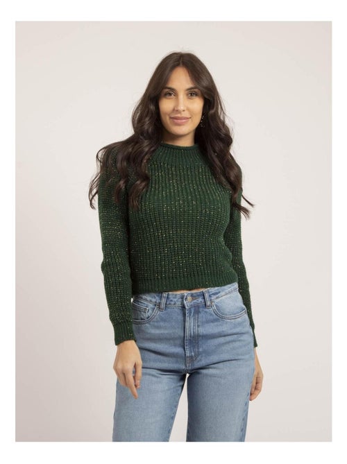 Pull col montant lurex KAMPALA - Kiabi