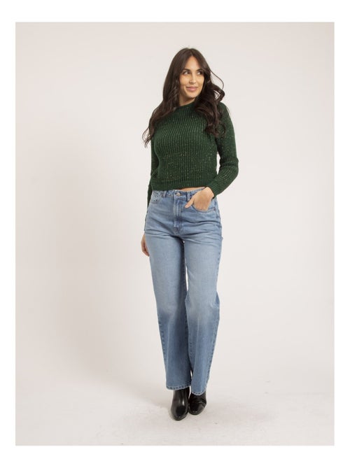 Pull col montant lurex KAMPALA - Kiabi