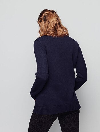 Pull col montant maille épaisse - Afibel