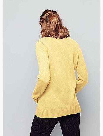 Pull col montant maille épaisse - Afibel