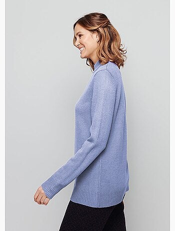 Pull col montant maille épaisse