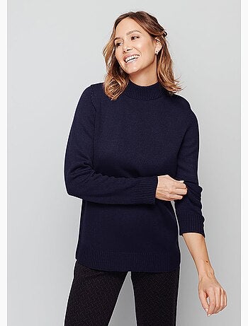 Pull col montant maille épaisse