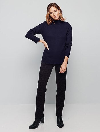 Pull col montant maille épaisse