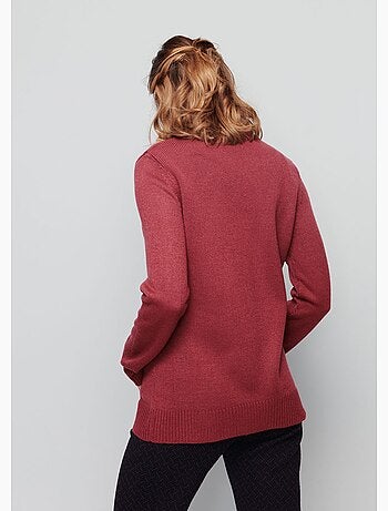 Pull col montant maille épaisse