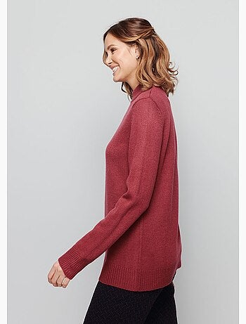 Pull col montant maille épaisse