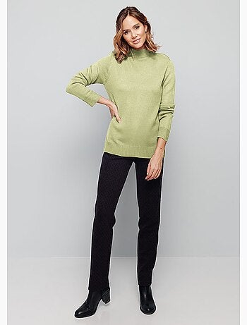 Pull col montant maille épaisse