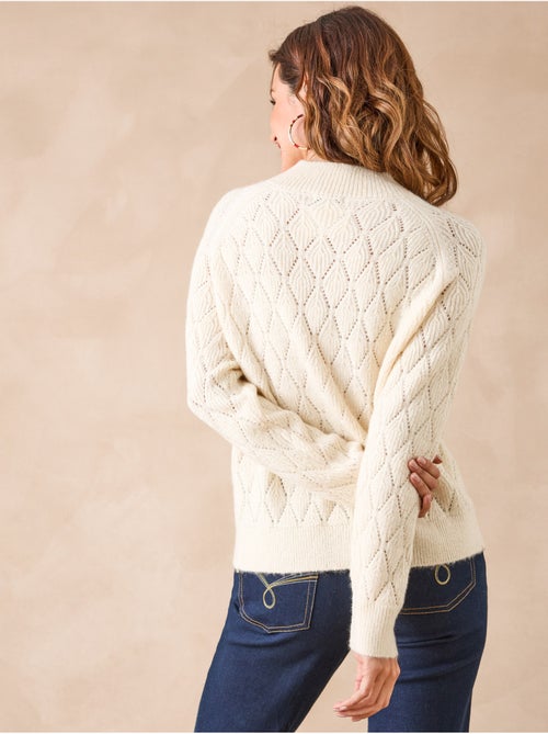 Pull col montant maille fantaisie - DAXON - Kiabi