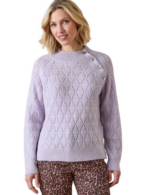 Pull col montant maille fantaisie - DAXON - Kiabi