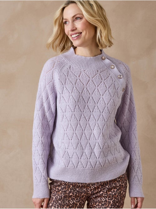 Pull col montant maille fantaisie - DAXON - Kiabi