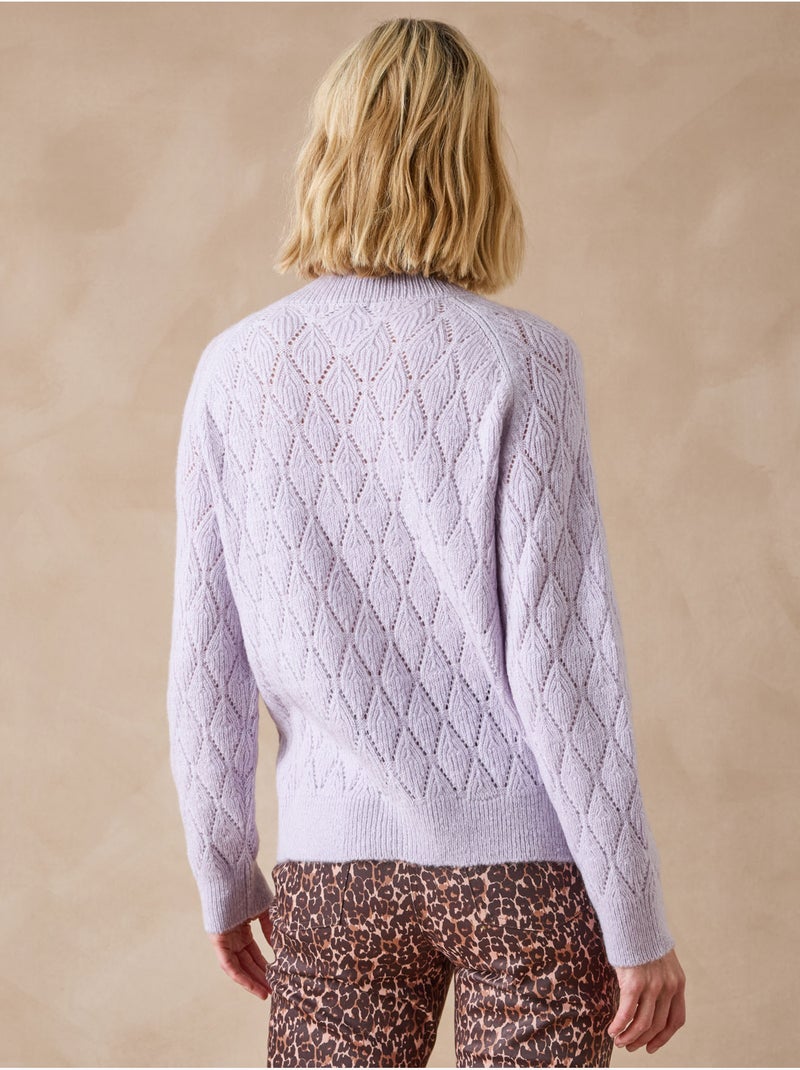 Pull col montant maille fantaisie - DAXON Parme - Kiabi