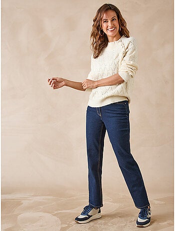 Pull col montant maille fantaisie