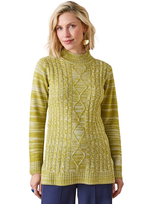 Pull col montant maille torsadée - DAXON - Kiabi