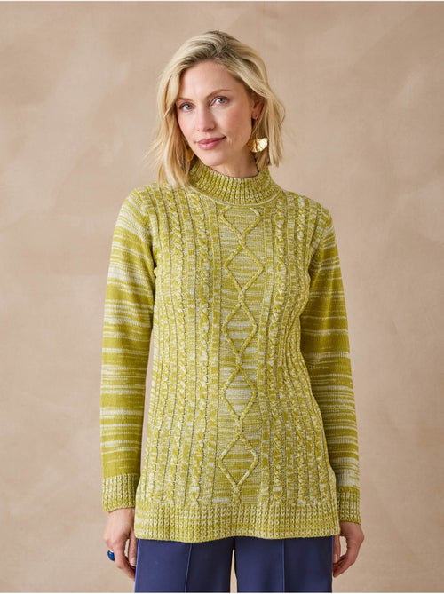 Pull col montant maille torsadée - DAXON - Kiabi