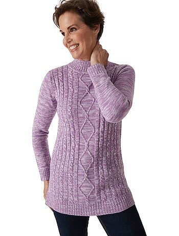 Pull col montant maille torsadée - DAXON