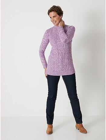 Pull col montant maille torsadée - DAXON