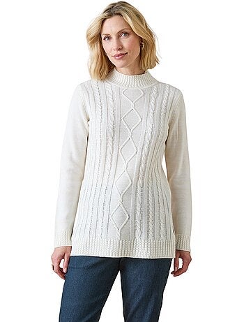 Pull col montant maille torsadée - DAXON