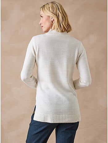 Pull col montant maille torsadée - DAXON