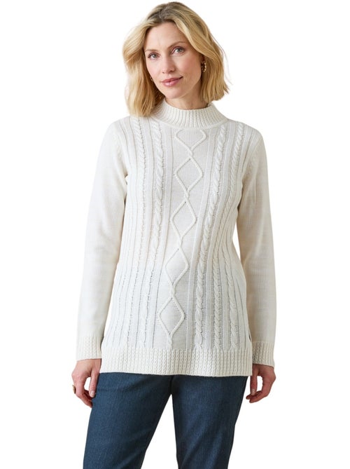 Pull col montant maille torsadée - DAXON - Kiabi