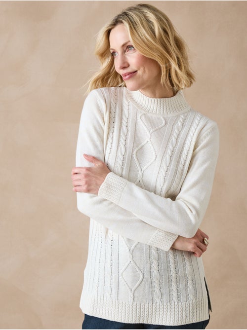 Pull col montant maille torsadée - DAXON - Kiabi