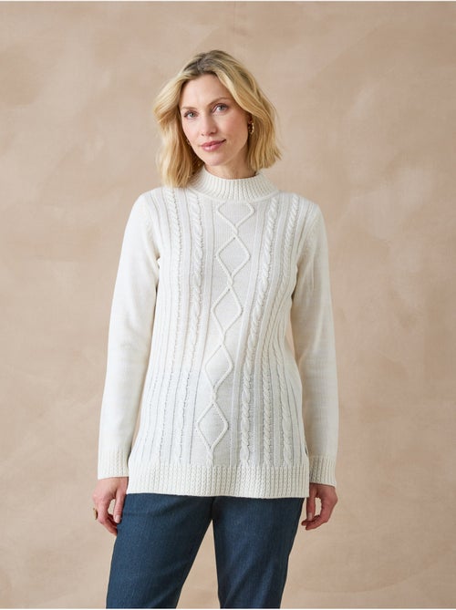 Pull col montant maille torsadée - DAXON - Kiabi
