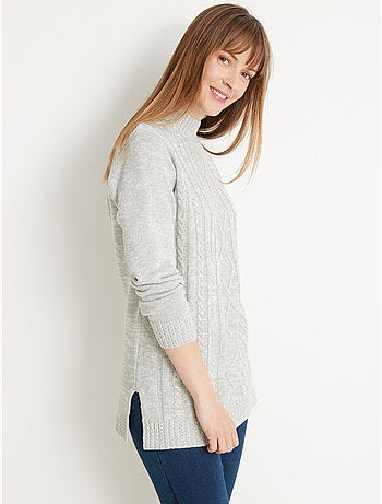 Pull col montant maille torsadée - DAXON