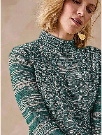 Pull col montant maille torsadée - DAXON