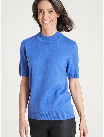 Pull col montant manches courtes