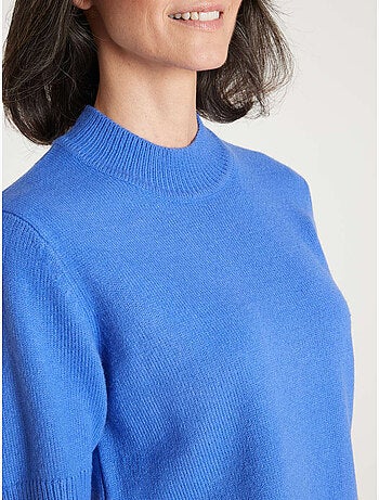 Pull col montant manches courtes