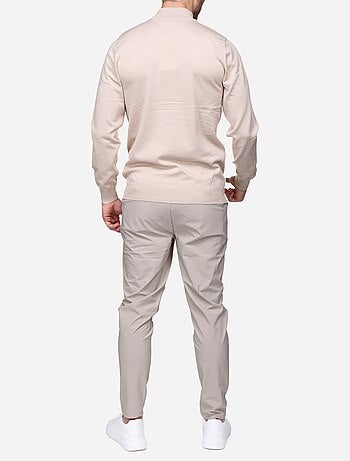Pull col montant manches longues