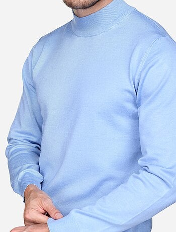 Pull col montant manches longues