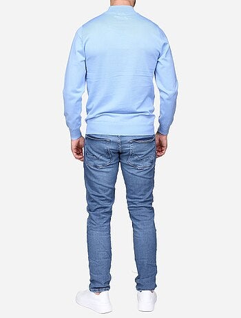 Pull col montant manches longues