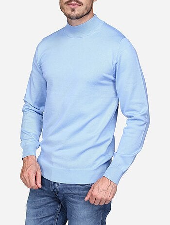 Pull col montant manches longues