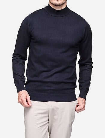 Pull col montant manches longues