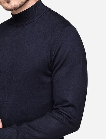 Pull col montant manches longues