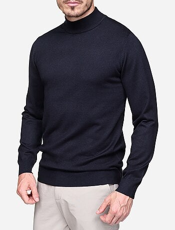 Pull col montant manches longues