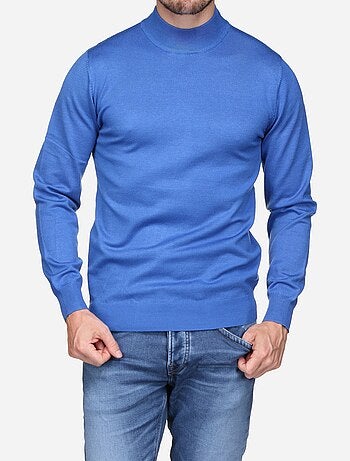 Pull col montant manches longues