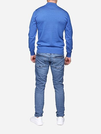 Pull col montant manches longues