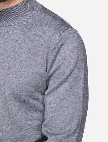 Pull col montant manches longues